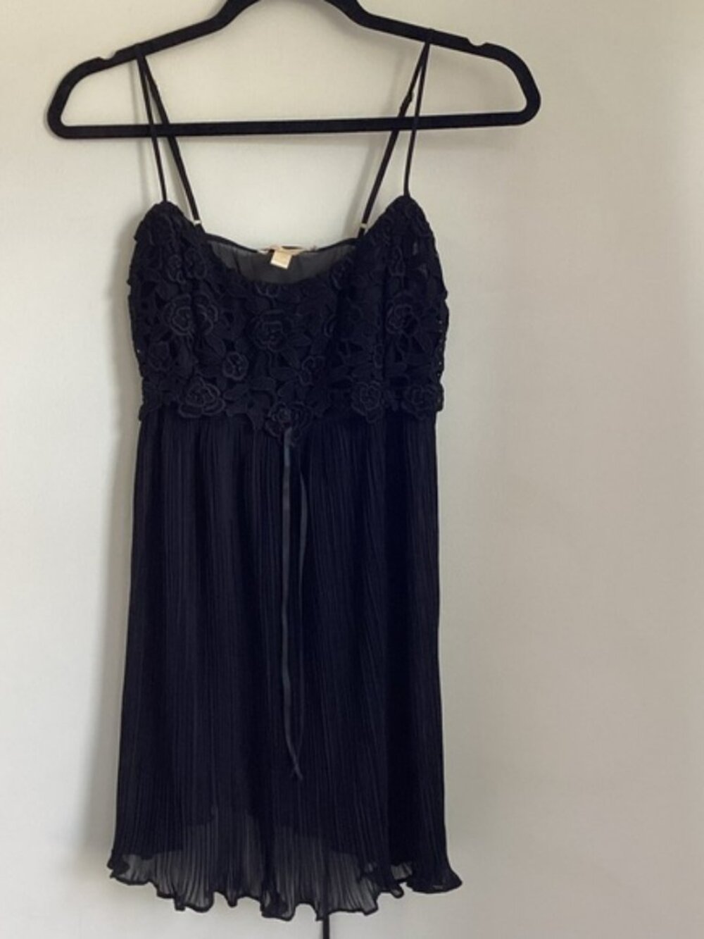 Flora Nikrooz Chemise Womens Small Black Lace Babydoll Whimsygoth Y2K